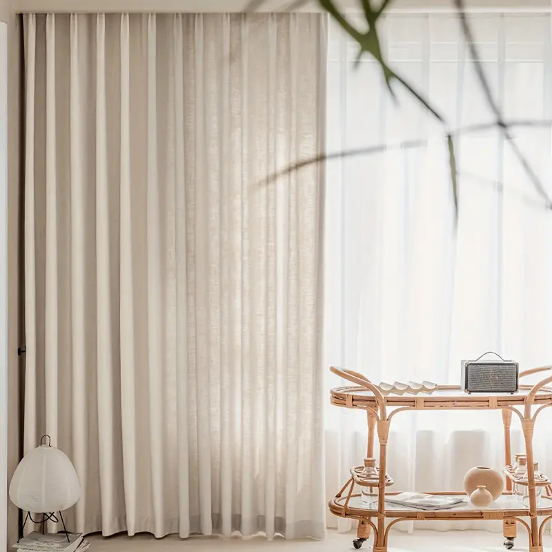 Linen Curtains Simple Style - 3